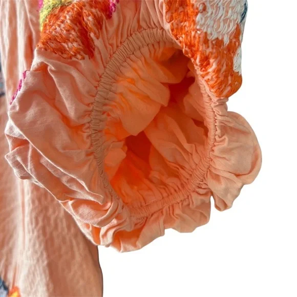 Maeve by Anthropologie Peach Floral Blouse - Picture 6 of 10